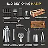 Набір подарунковий в дерев'яному кейсі для віскі, фото 5
