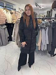 Шубка-трансформер, натуральне хутро "Нутрію"