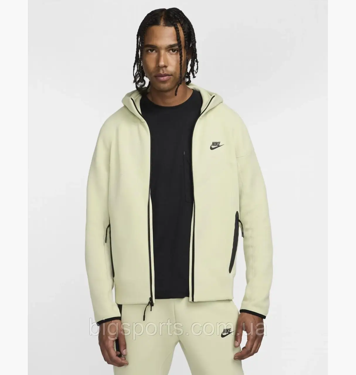 Толстовка мужская Nike Sportswear Tech Fleece Windrunner Full-Zip Hoodie Green (арт. FB7921-371)