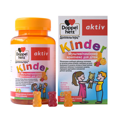 Доппельгерц Kinder Мультивітамінний комплекс пастилки жувальні №60, фото 1