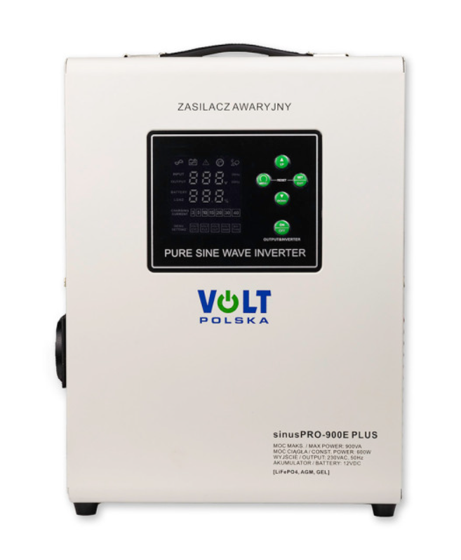 Гібридний ДБЖ/інвертор Volt Polska SINUS PRO 900 E PLUS 12/230V 600/900W (3SPM09012M)