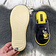 Тапочки жіночі домашні Белста темно-сірі з жовтим закриті 2871, фото 4