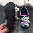 Тапочки домашні жіночі Inblu сині з ведмедиком 4602, фото 2