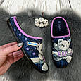Тапочки домашні жіночі Inblu сині з ведмедиком 4602, фото 3