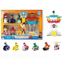 База цуценят та 6 героїв на машинках