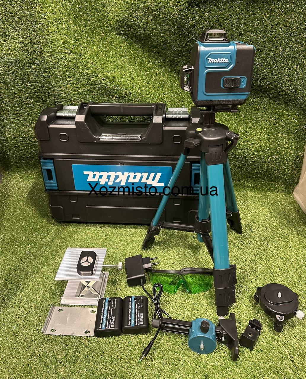 Акумуляторний лазерний Makita нівелір SK700GDZ 4D-16променів рівень зі штативом