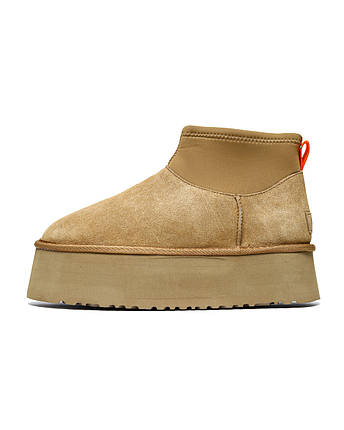 Зимові Жіночі Черевики UGG Classic Mini Dipper Chestnut Brown / УГГ Класик Міні Діпер Чеснат Коричневі, фото 1