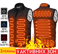 Жилет із підігрівом унісекс L синій, фото 4
