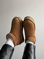 Зимові Жіночі Черевики UGG Classic Ultra Mini Platform Brown / УГГ Класик Ультра Міні Платформ Коричневі, фото 6