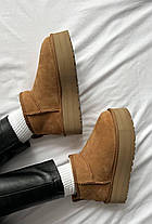 Зимові Жіночі Черевики UGG Classic Ultra Mini Platform Brown / УГГ Класик Ультра Міні Платформ Коричневі, фото 5