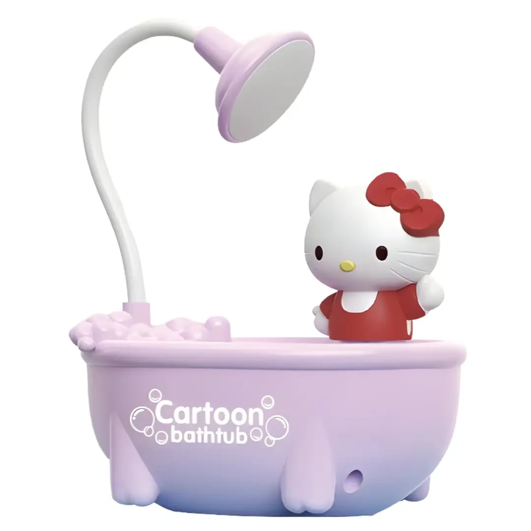 ❤️Настільна лампа для дітей у формі ванни Cartoon bathtub "Hello Kitty" дитячий нічник на акумуляторі, фото 1