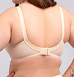 Бюстгальтер великого розміру без кісточок бавовняний батист, синій, фото 4