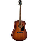 Електро-акустична гітара FENDER PD-220E DREADNOUGHT ALL MAHOGANY WITH CASE AGED COGNAC BURST, фото 2