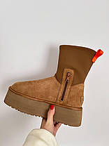 Зимові Жіночі Черевики UGG Classic Dipper Boot Chestnut Brown / УГГ Класик Діпер Бут Чеснат Коричневі, фото 6