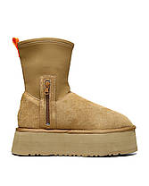 Зимові Жіночі Черевики UGG Classic Dipper Boot Chestnut Brown / УГГ Класик Діпер Бут Чеснат Коричневі, фото 4