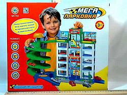 Гараж 4 машинки в коробці, 39,5-34-5-10см 922 ТМ METR PLUS