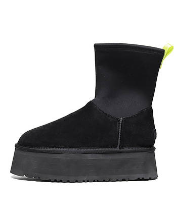 Зимові Жіночі Черевики UGG Classic Dipper Boot Black / УГГ Класик Діпер Бут Чорні, фото 1