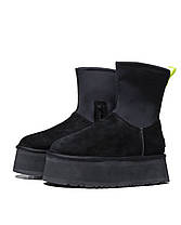 Зимові Жіночі Черевики UGG Classic Dipper Boot Black / УГГ Класик Діпер Бут Чорні, фото 6