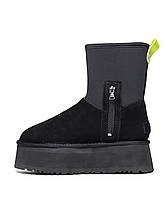 Зимові Жіночі Черевики UGG Classic Dipper Boot Black / УГГ Класик Діпер Бут Чорні, фото 5