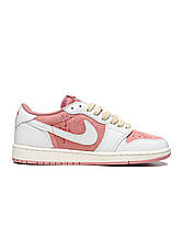 Жіночі Кросівки Nike Air Jordan 1 Low x Travis Scott Pink / Найк Аїр Джордан 1 Тревіс Скотт Низькі Рожеві, фото 4