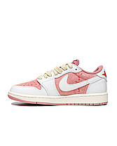 Жіночі Кросівки Nike Air Jordan 1 Low x Travis Scott Pink / Найк Аїр Джордан 1 Тревіс Скотт Низькі Рожеві, фото 5