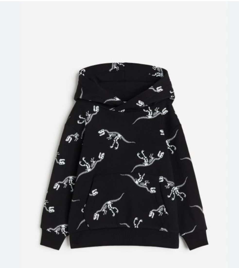 Худі чорне Динозаври H&M 98-104см, фото 1