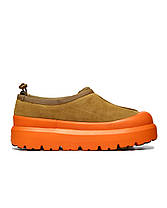 Зимові Жіночі Черевики UGG Tasman Weather Hybrid Slipper / УГГ Тасман Уезер Хайбрид Коричневі з Помаранчевим, фото 4