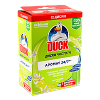 DUCK Змінний дозатор 2шт*6 Дисків чистоти для унітазів, пісюарів “Цитрусовий бриз”
