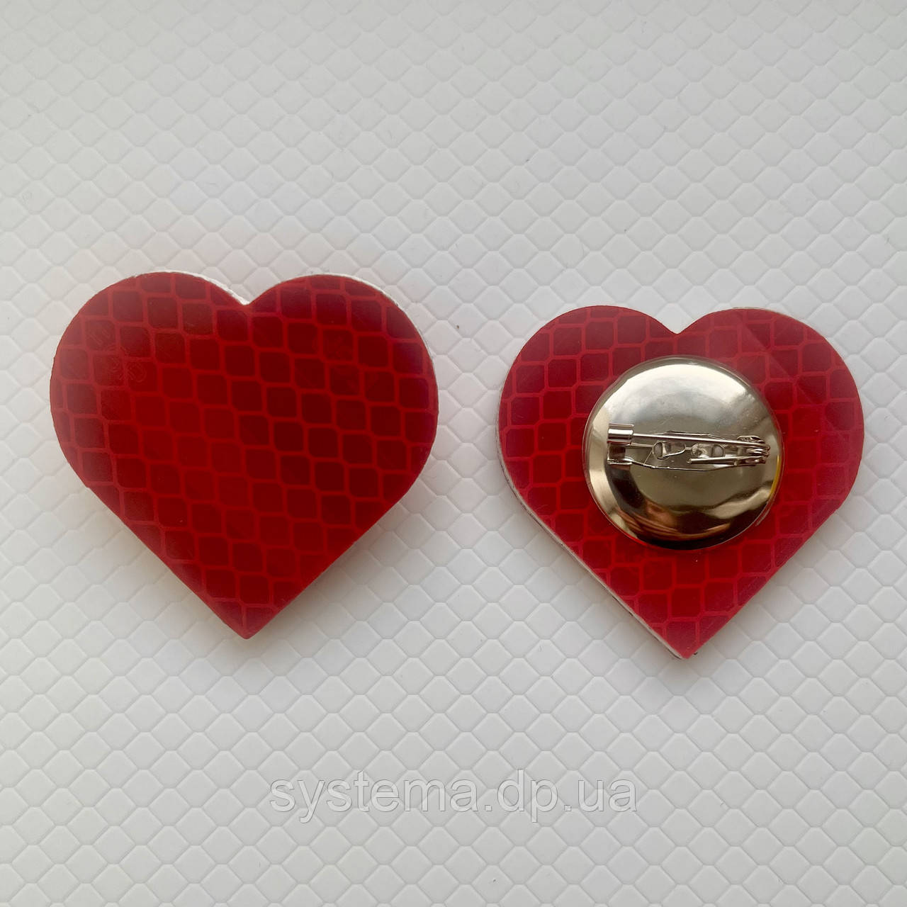 Значок-відбивач, «Сердечко» 45х45 мм