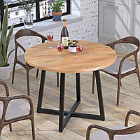 Круглий стіл Бланк Loft Design Дуб Крафт Золотий