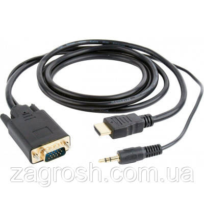 Promo Ціна! Перехідник HDMI to VGA 3.0m Cablexpert (A-HDMI-VGA-03-10) - тільки на ZaGrosh.com.ua, фото 1