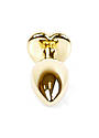 Анальна пробка -Jewellery Gold Heart PLUGGreen, фото 2