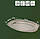 Піднос із фольги овальний алюмінієвий 850 мл. 351х243 мм., фото 3