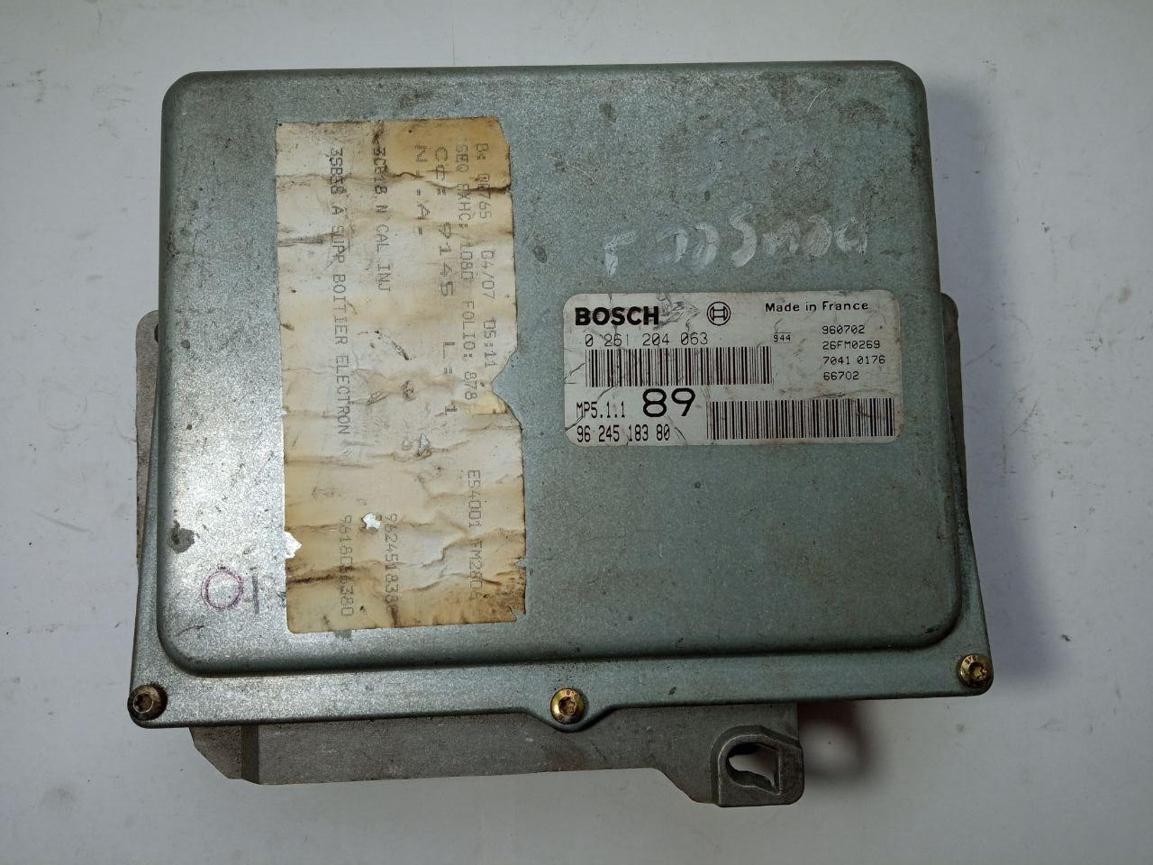 Електронний блок керування Peugeot 406 Bosch 0 261 204 063 / 0261204063 / MP5.1.1 / MP511 / 96 245 183 80 / 9624518380