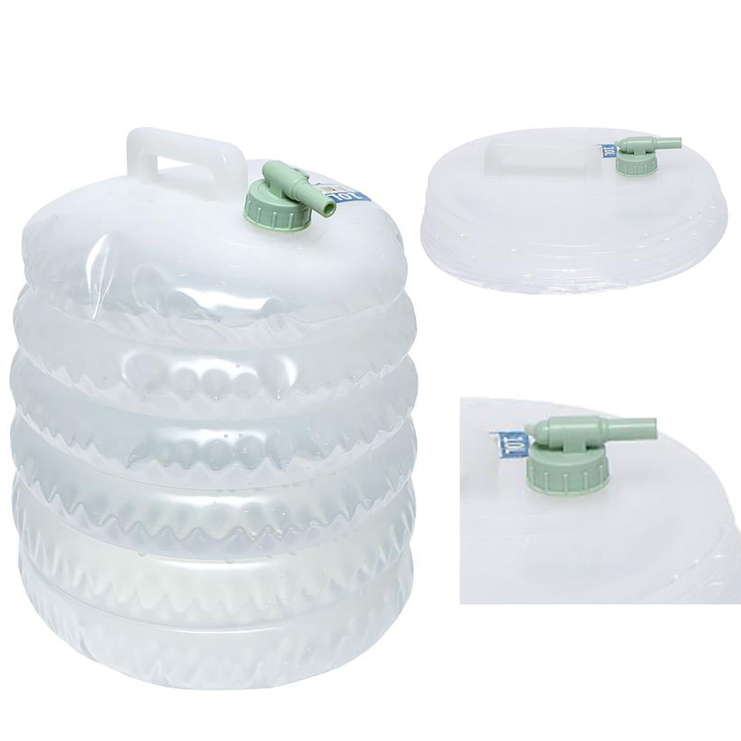 Складна каністра 10 л з краном JX25 252-51 Похідна каністра для води з краном, фото 1