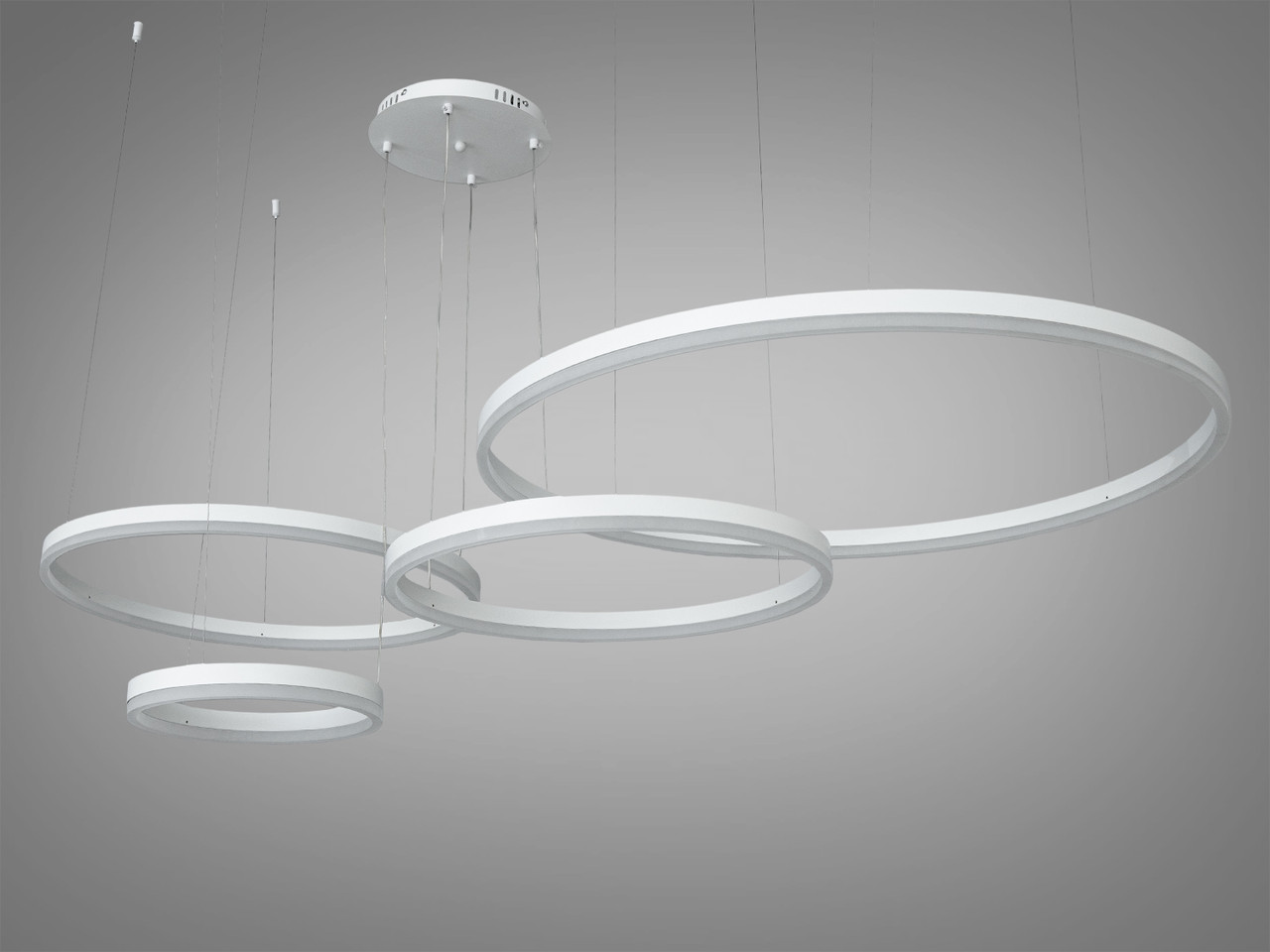 Підвісна люстра з кільця1029-800+600+500+300WH, фото 1