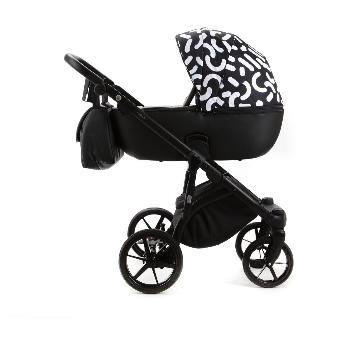 Коляска 2 в 1 Adamex Nola PR-2 чорний / білий, фото 1