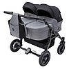 Коляска 2 в 1 для двійні Bair Sorento DUO BS-04 графіт / чорний, фото 2