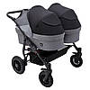 Коляска 2 в 1 для двійні Bair Sorento DUO BS-04 графіт / чорний, фото 4