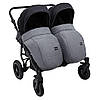 Коляска 2 в 1 для двійні Bair Sorento DUO BS-04 графіт / чорний, фото 6