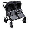 Коляска 2 в 1 для двійні Bair Sorento DUO BS-04 графіт / чорний, фото 7