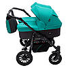 Коляска 2 в 1 для двійні Bair Sorento DUO BS-01 бірюзовий / графіт, фото 4