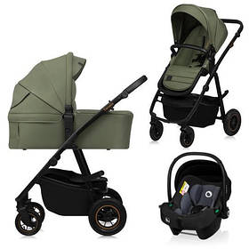 Універсальна коляска 3 в 1 Lionelo AMBER PLUS GREEN FOREST