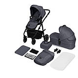Універсальна коляска 2 в 1 Lionelo AMBER PLUS GREY GRAPHITE, фото 5