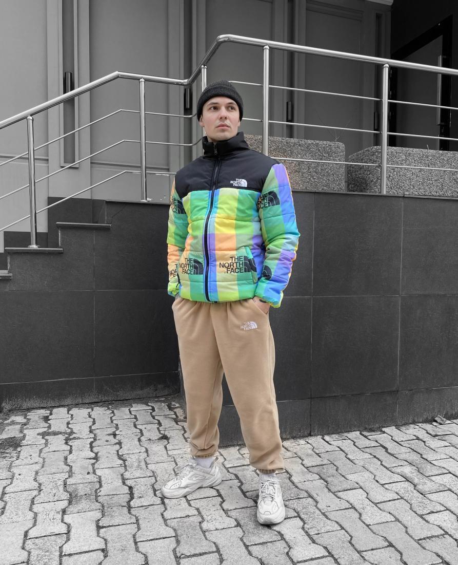 Різнобарвна тепла куртка The North Face