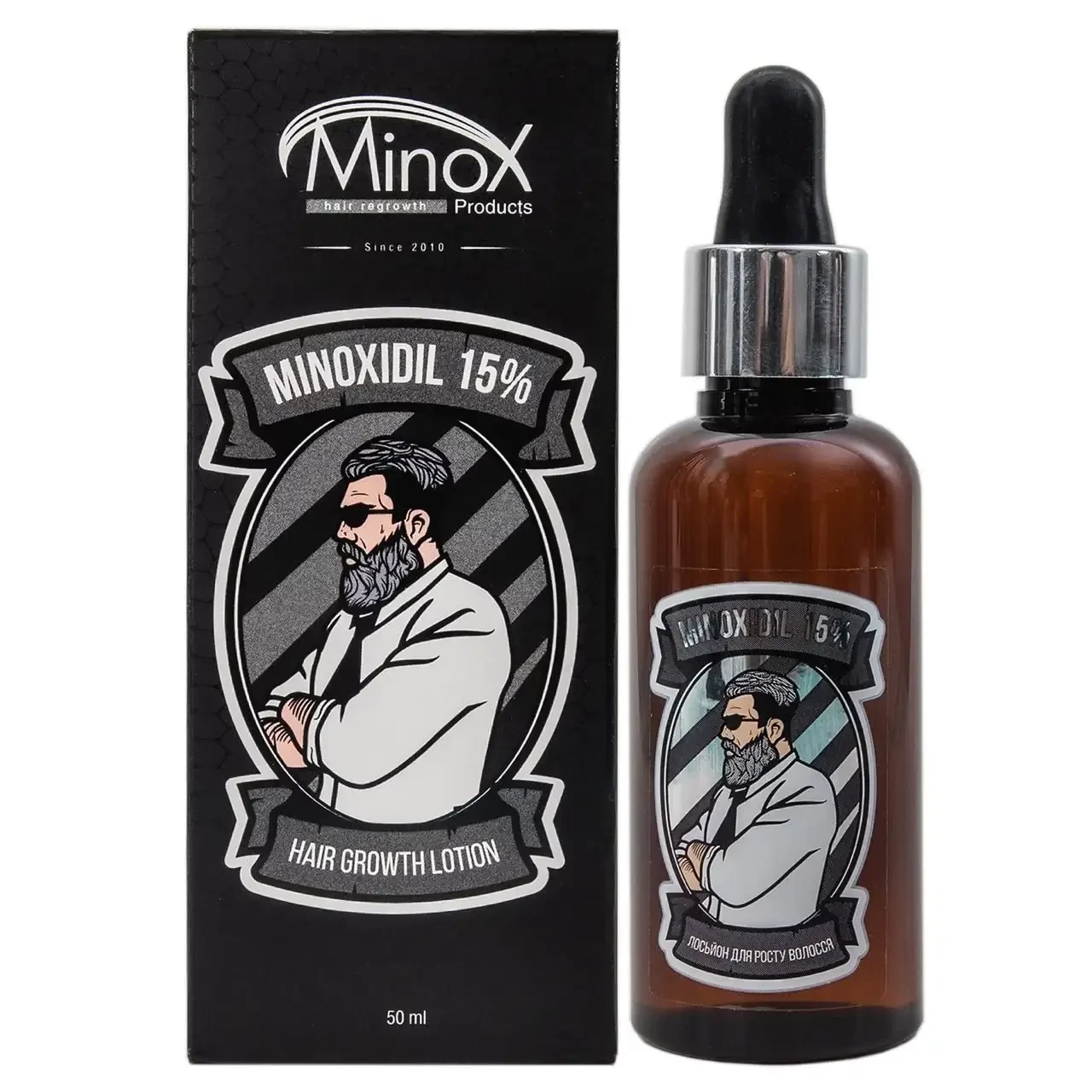 Лосьйон спрей для росту бороди, концентрат 15%, Minox Hair Protect, 50 мл