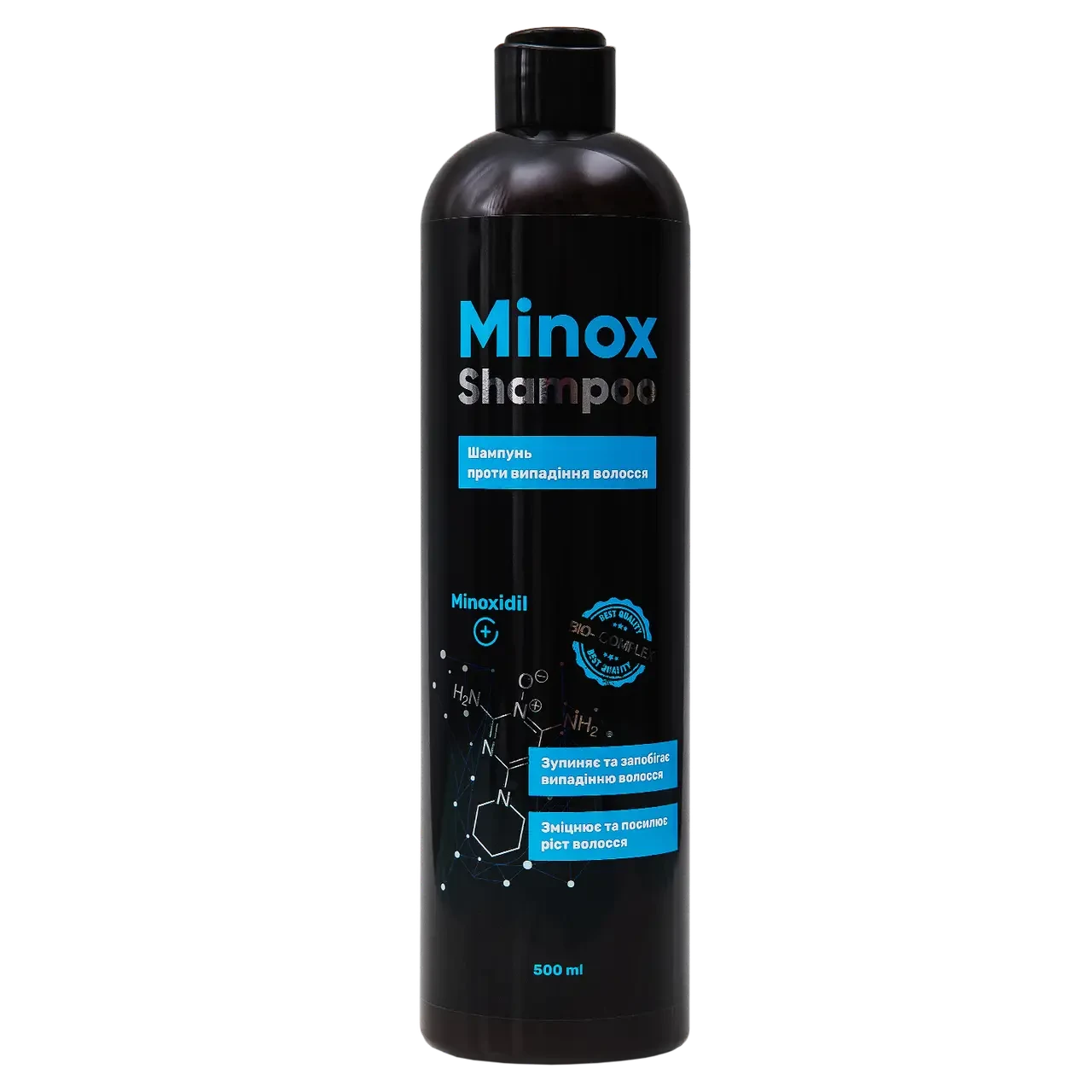 Шампунь від випадіння волосся з пантенолом, перцем та протеїнами. Minox shampoo 500 мл, фото 1
