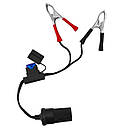 Перехідник Winso з гнізда прикурювача на затискачі АКБ із запобіжником 12/24V, довжина кабелю 30см, фото 2