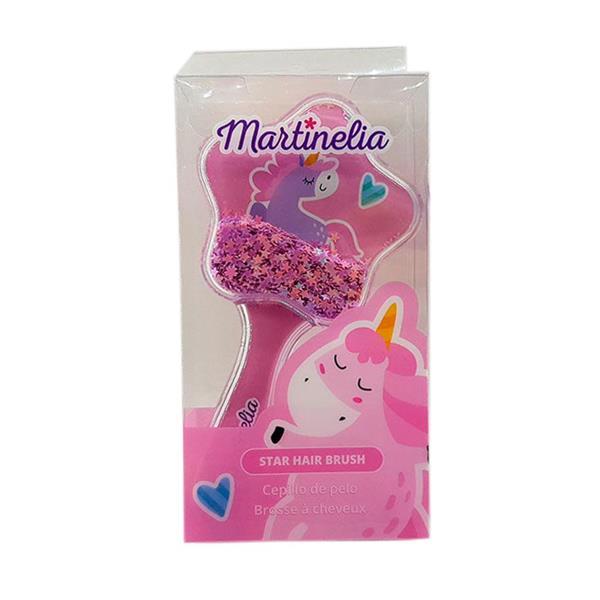 Блискучий гребінець для волосся Martinelia Єдиноріг рожевий (20201W-pink), фото 1