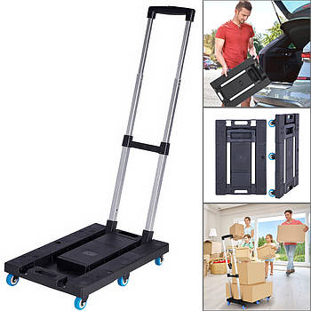 Візок складаний до 150 кг з платформою на 6 колесах SH-200 Алюмінієвий візок